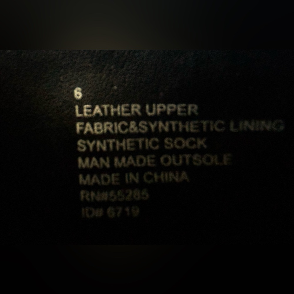 Express Black Genuine Leather Heeled Boots with Gold Accent - Picture 7 of 8